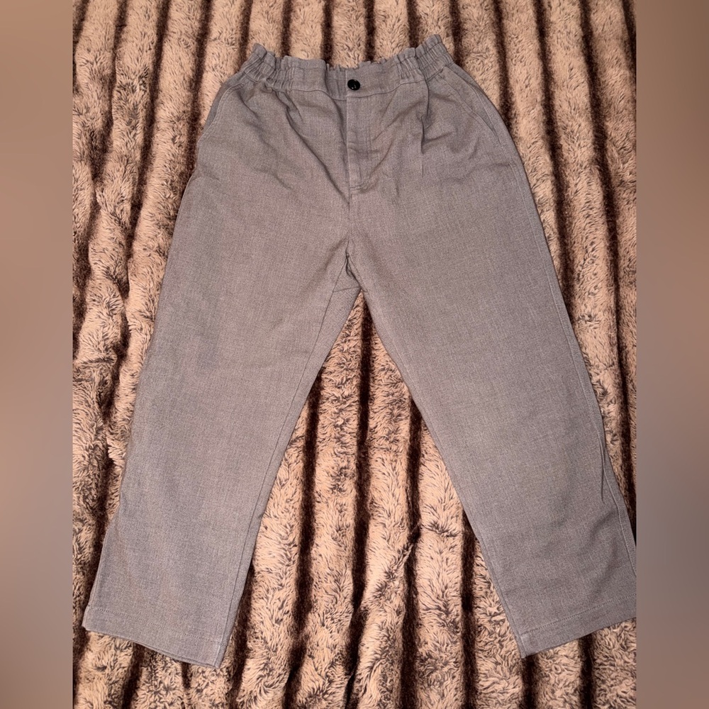 Zara Paperbag Waist Trousers | Light Grey